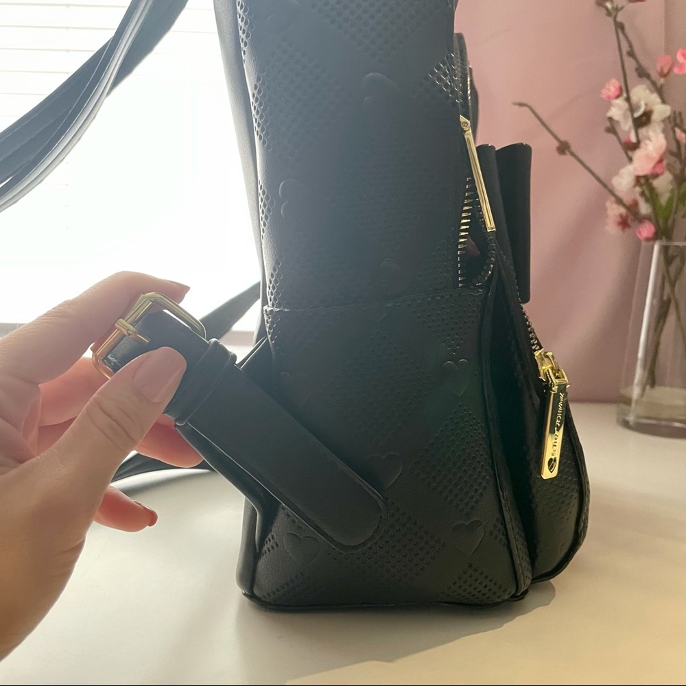 black betsey johnson mini backpack